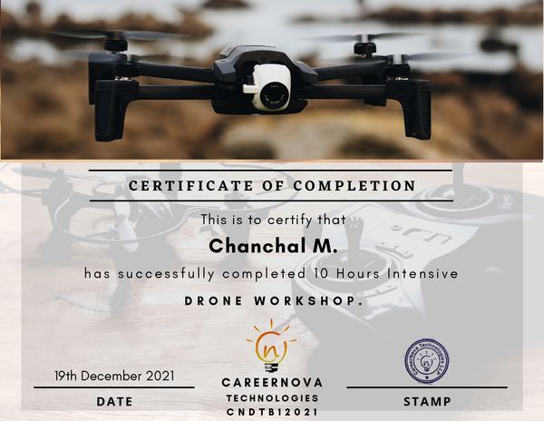 drone workshop certificate